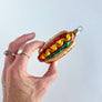 Coney Island Hotdog Glass Ornament
