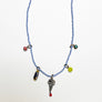 Collage Necklace: Blue & White (ice-cream cone)