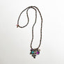 Collage Necklace: Olive & Purple (mushroom)