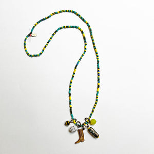 Collage Necklace: Mixed Colors (Bullseye Boot)