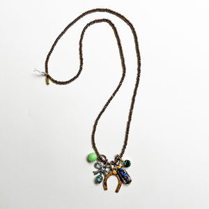 Collage Necklace: Copper (horseshoe)