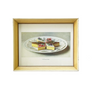 Iced Genoese Cakes Original Lithograph in Vintage Frame