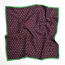 PATCH NYC Cotton Neckerchief with Silk Border: Maroon Dash