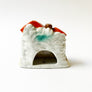 Vintage House with an Orange Roof Porcelain Incense Burner