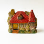 Vintage Garden Cottage with a Red Roof Ceramic Incense Burner
