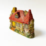 Vintage Garden Cottage with a Red Roof Ceramic Incense Burner