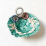 Vintage Ceramic Decorative Bowl with Round Handle Made in Italy