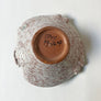 Vintage Ceramic Decorative Bowl with Round Handle Made in Italy