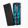 Italian Lacquered Spiral Taper Candle Turquoise, Set of 2