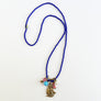 Collage Necklace: Royal Blue with Tall Ship (J2612)