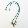 Collage Necklace: Dark Green with Man's Profile (J261)