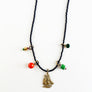 Collage Necklace: Navy Blue with Tall Ship (J2620)