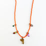 Collage Necklace: Orange with Fairytale Shoe House (J2623)