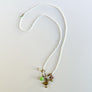 Collage Necklace: White with Dove (J262)