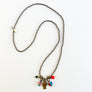 Collage Necklace: Gray with Man's Profile (J264)