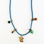 Collage Necklace: Denim Blue with Squirrel (J265)