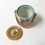 Vintage Ceramic Condiment Jar with Bamboo Handle Made in Japan