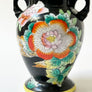 Vintage Hand Painted Double Handle Ceramic Vase Made in Japan