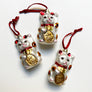 Lucky Japanese Maneki-neko Cat Glass Ornament