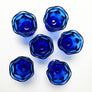 Vintage Drinking Glasses/ Ice Cream Bowls Deep Blue (Set of 6)