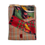 Vintage Kantha Reversible Cotton Throw Blanket (D1)