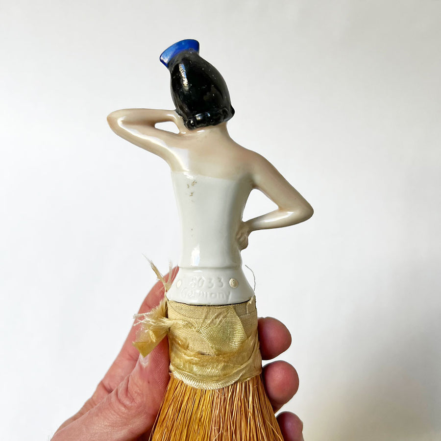 Vintage Porcelain Figural Clothing Brush Made in Germany