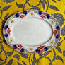 Vintage Transferware Floral Border Large Oval Platter