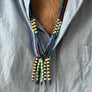 Lariat Hand-Beaded Necklace (Coral)