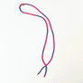 Lariat Hand-Beaded Necklace (Magenta)