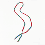 Lariat Hand-Beaded Necklace (Red)