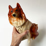 Vintage Chalkware Collie Dog Bank Figurine