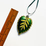 Green Leaf Glass Ornament