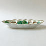 Vintage Hand-Painted Oblong Bowl with Leaves and Branches