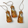 Seated Leopard Glass Ornament