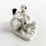 Vintage Sculptural Ceramic Match-Strike with Couple and Dog