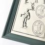 Mercure (Mercury) Studies Original French Engraving on Laid Paper in Painted Frame
