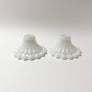 Vintage Milk Glass Candle Holders (Pair)