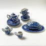 Vintage Miniature Blue Willow Porcelain Tea Set Made in Japan (Set of 20)