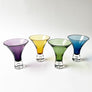 Vintage Martini Glasses Multi Color (Set of 4)