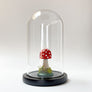 Hand Painted Mushroom Specimen in a Glass Dome (A)