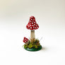 Hand Painted Mushroom Specimen in a Glass Dome (D)