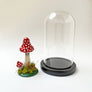 Hand Painted Mushroom Specimen in a Glass Dome (D)