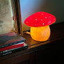 Red Cap Mushroom Sculpture Table Lamp