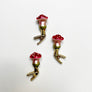 Small Red Cap Mushroom Glass Clip Ornament