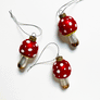 Classic Red Cap Mushroom Glass Ornament