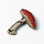 Beaded Mushroom Embroidered Pin by Trovelore