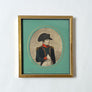 Napoleon with Hat Vintage Print in Gold Tone Wood Frame