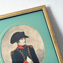 Napoleon with Hat Vintage Print in Gold Tone Wood Frame