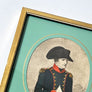Napoleon with Hat Vintage Print in Gold Tone Wood Frame