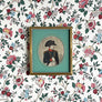 Napoleon with Hat Vintage Print in Gold Tone Wood Frame